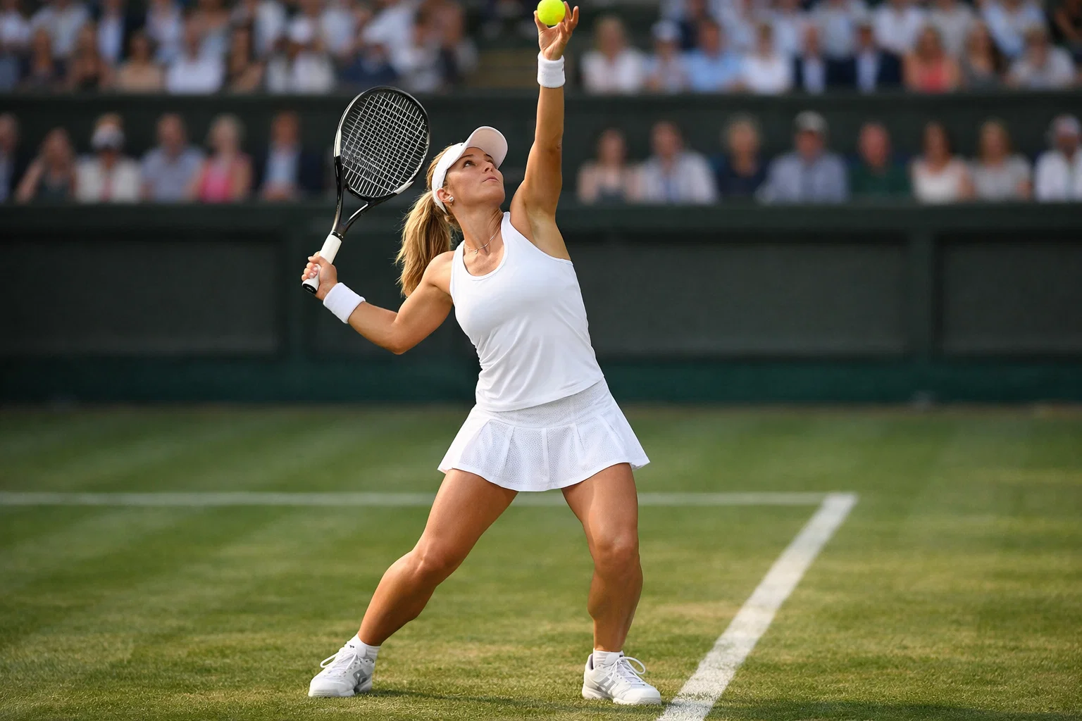 Tenista en un momento de máxima tensión durante un tie-break